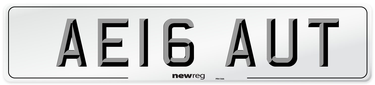 AE16 AUT Number Plate from New Reg